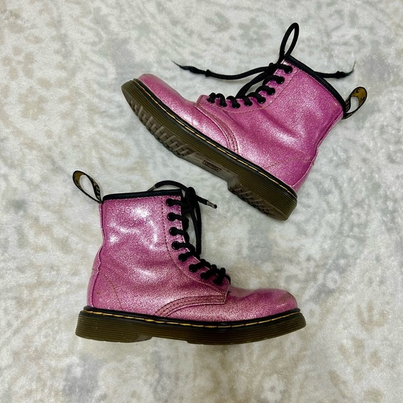 Dr. Martens Other - Dr. Martens Junior 1460 Pink Glitter Lace Up Boots